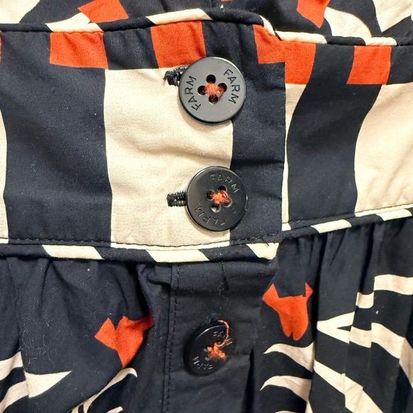 FARM Rio Black & Cream Graphic Button-Front Maxi Dress with Red Accents - Picture 14 of 15